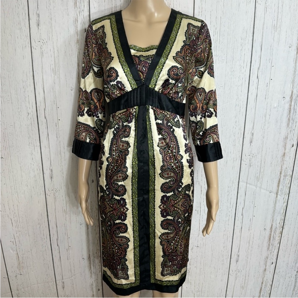 Mimi Maternity Elegant Paisley Print Dress